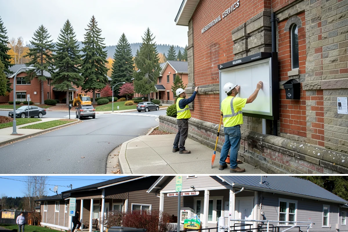 Municipal ADA Ramp Construction in South Prairie, Pierce County, WA - Dry-weather months allow the precise finishing and slope control that ramp compliance measurements depend on.