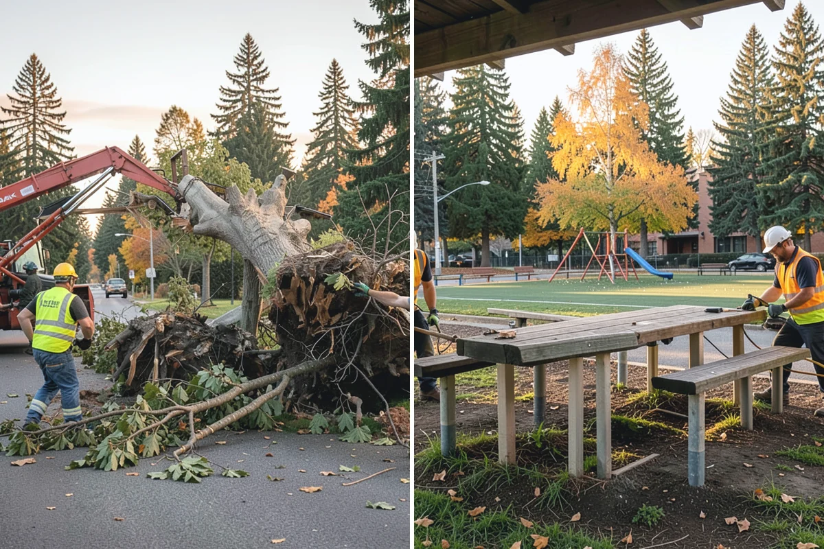 Municipal ADA Ramp Construction in Wilkeson, Pierce County, WA - Field measurement of existing slopes, landings, and drainage