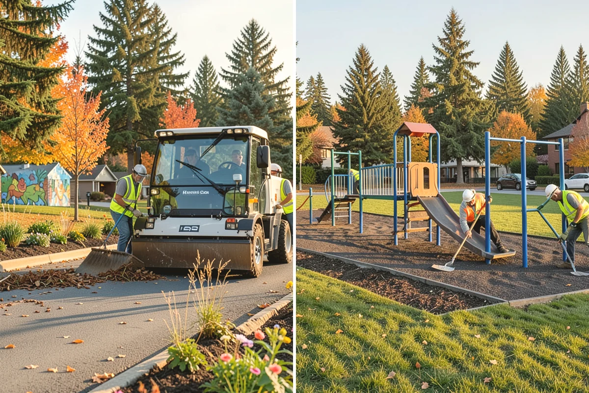 Municipal Bark Installation in Anacortes, Skagit County, WA - We measure beds and confirm bark type, color, and target depth