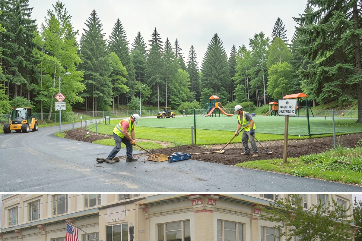 Municipal Bark Installation in Anacortes, Skagit County, WA - Bark is best applied in spring to suppress the season's weed growth, with fall touch-ups keeping beds tidy through winter.