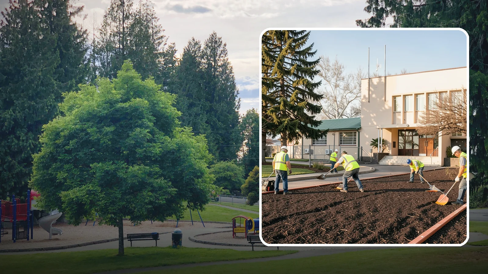 Municipal Bark Installation in Bonney Lake, Pierce County, WA - We supply and install fresh bark across public beds, medians, and park landscapes to suppress weeds and refresh appearance for...