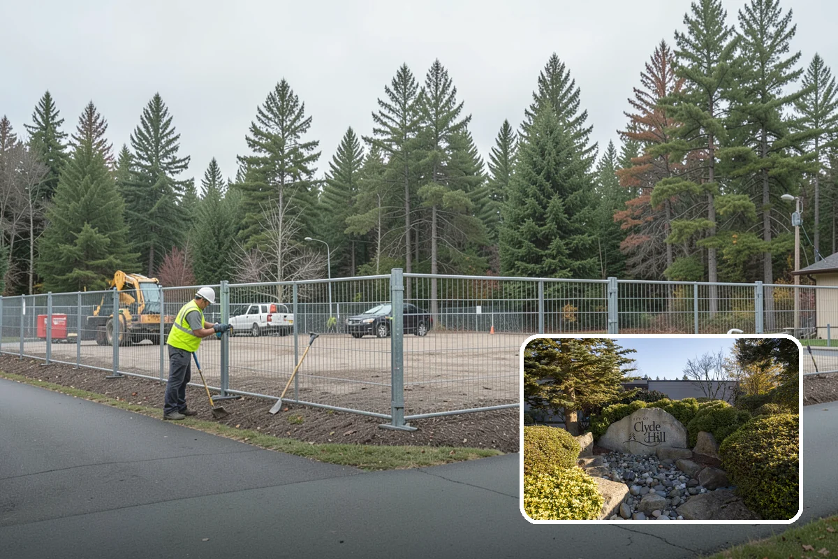 Municipal Bark Installation in Clyde Hill, King County, WA - Uniform bark depth improves the appearance of public landscapes