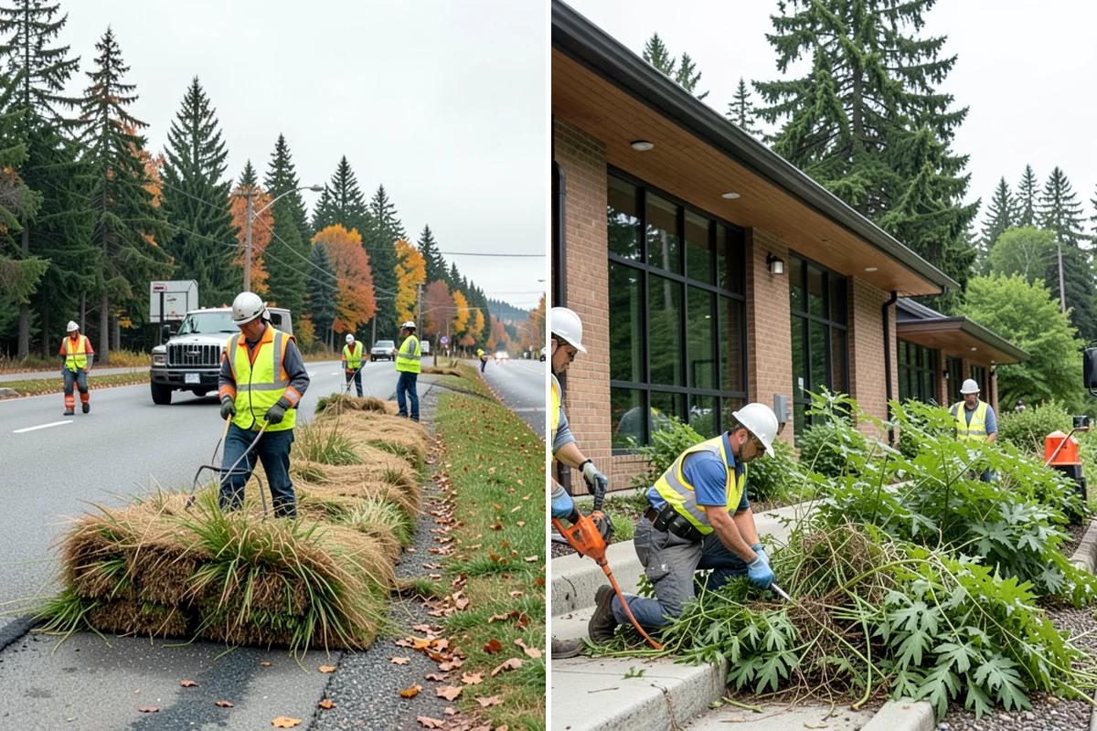 Municipal Bark Installation in Clyde Hill, King County, WA - We measure beds and confirm bark type, color, and target depth