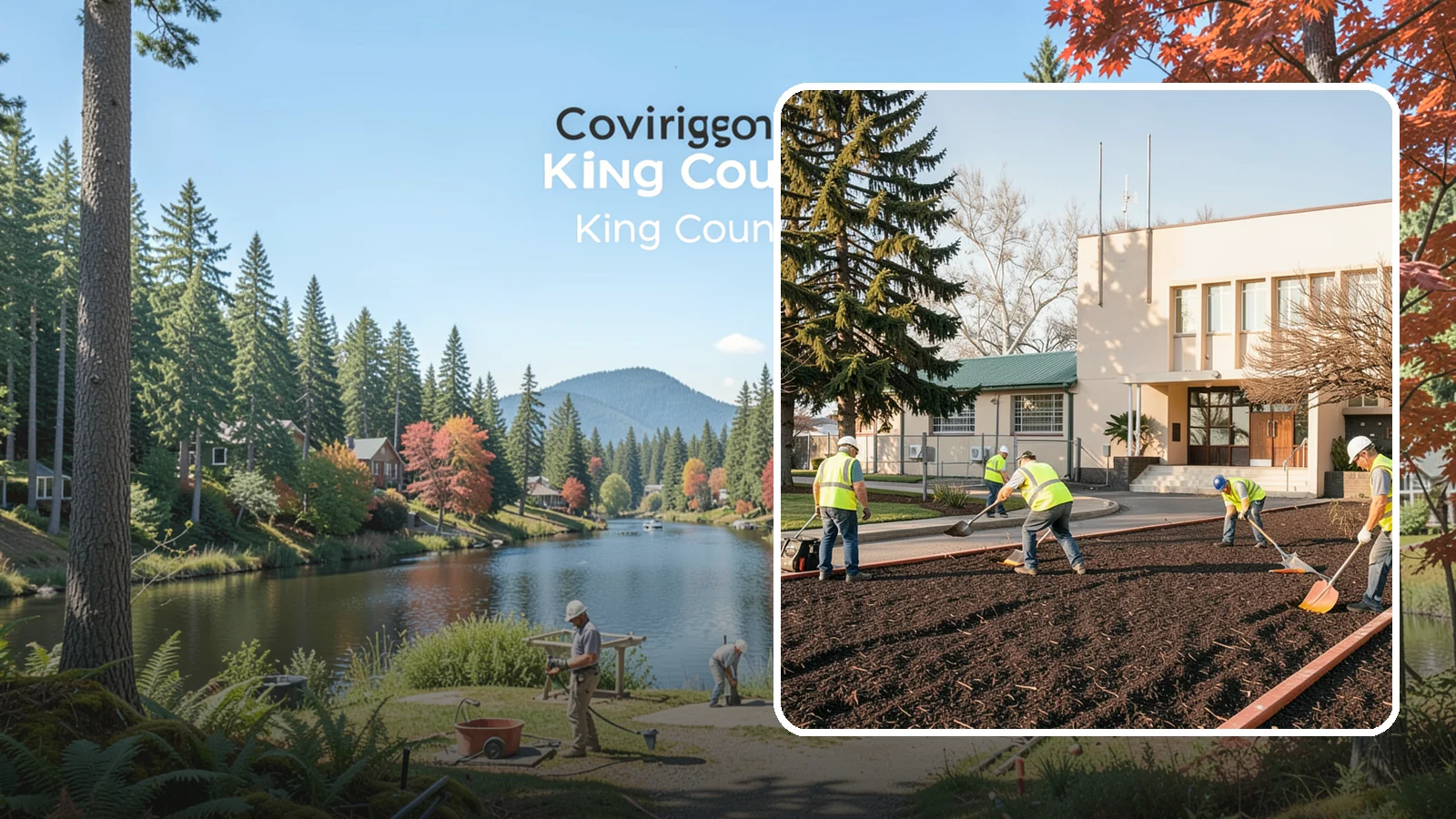 Municipal Bark Installation in Covington, King County, WA - We supply and install fresh bark across public beds, medians, and park landscapes to suppress weeds and refresh appearance for...