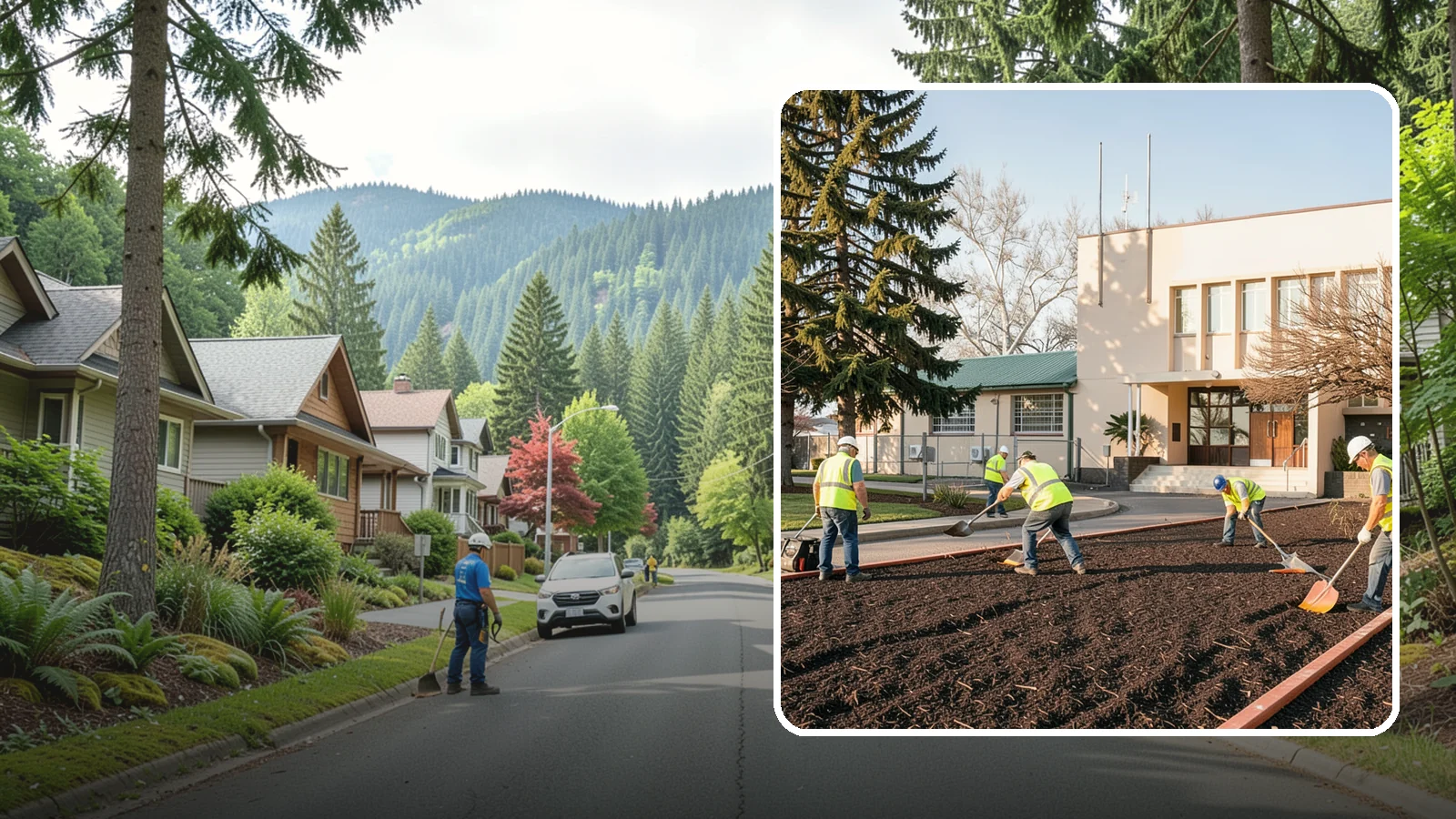 Municipal Bark Installation in Darrington, Snohomish County, WA - We supply and install fresh bark across public beds, medians, and park landscapes to suppress weeds and refresh appearance for...