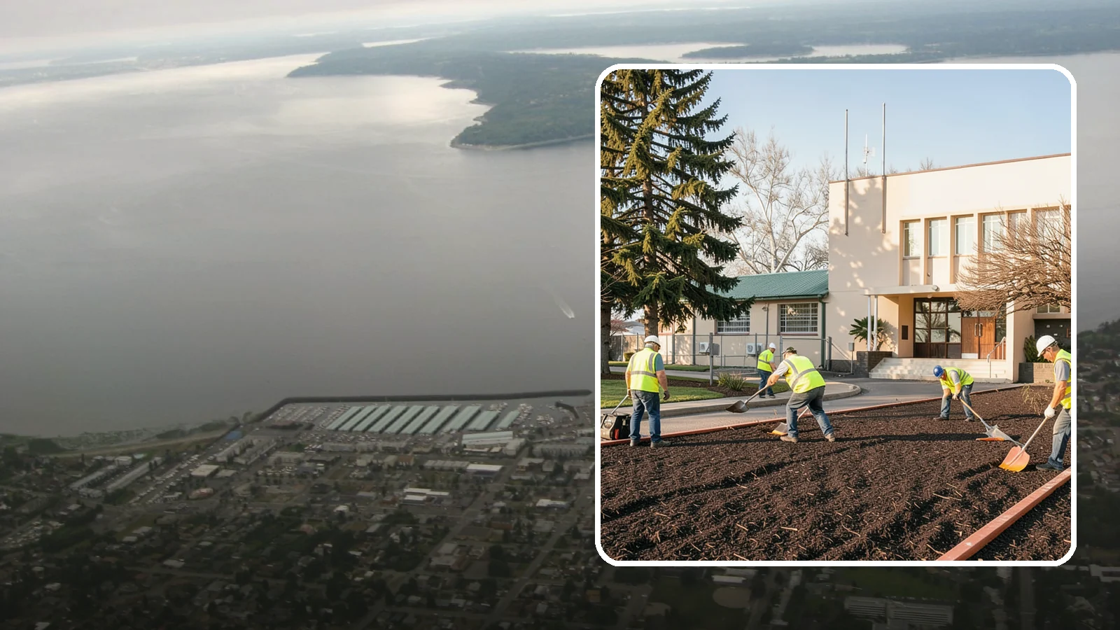 Municipal Bark Installation in Des Moines, King County, WA - We supply and install fresh bark across public beds, medians, and park landscapes to suppress weeds and refresh appearance for...
