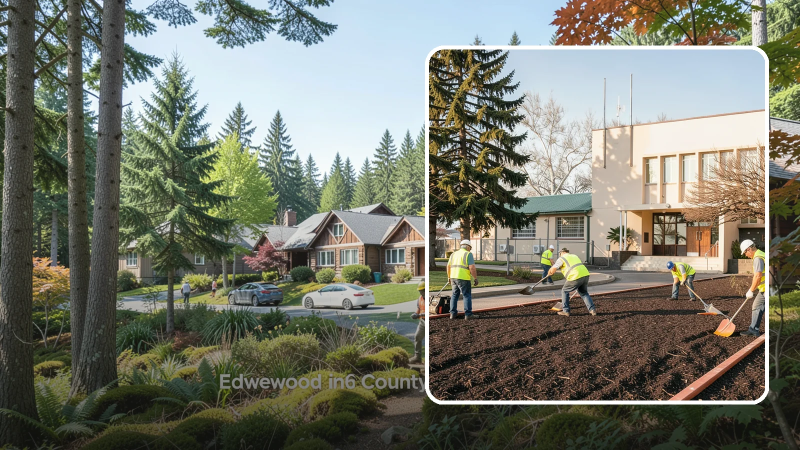 Municipal Bark Installation in Edgewood, Pierce County, WA - We supply and install fresh bark across public beds, medians, and park landscapes to suppress weeds and refresh appearance for...