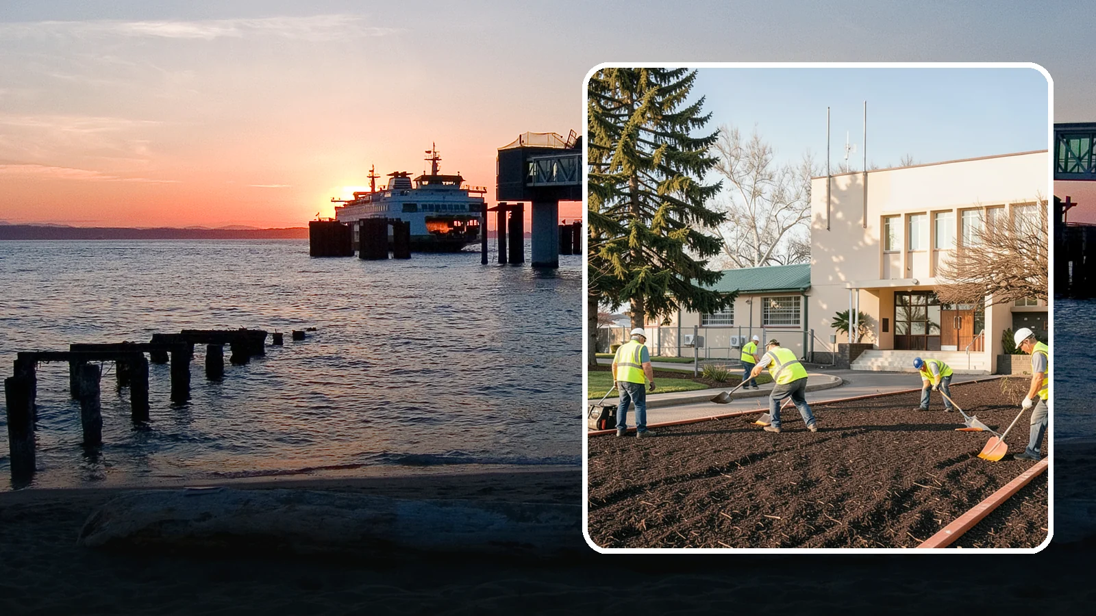 Municipal Bark Installation in Edmonds, Snohomish County, WA - We supply and install fresh bark across public beds, medians, and park landscapes to suppress weeds and refresh appearance for...