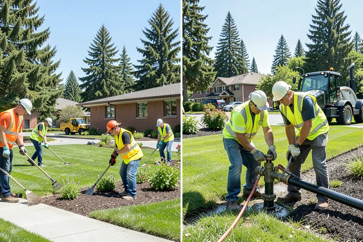 Municipal Bark Installation in Everett, Snohomish County, WA - We measure beds and confirm bark type, color, and target depth