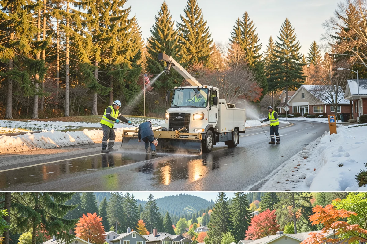 Municipal Bark Installation in Fircrest, Pierce County, WA - Bark is best applied in spring to suppress the season's weed growth, with fall touch-ups keeping beds tidy through winter.