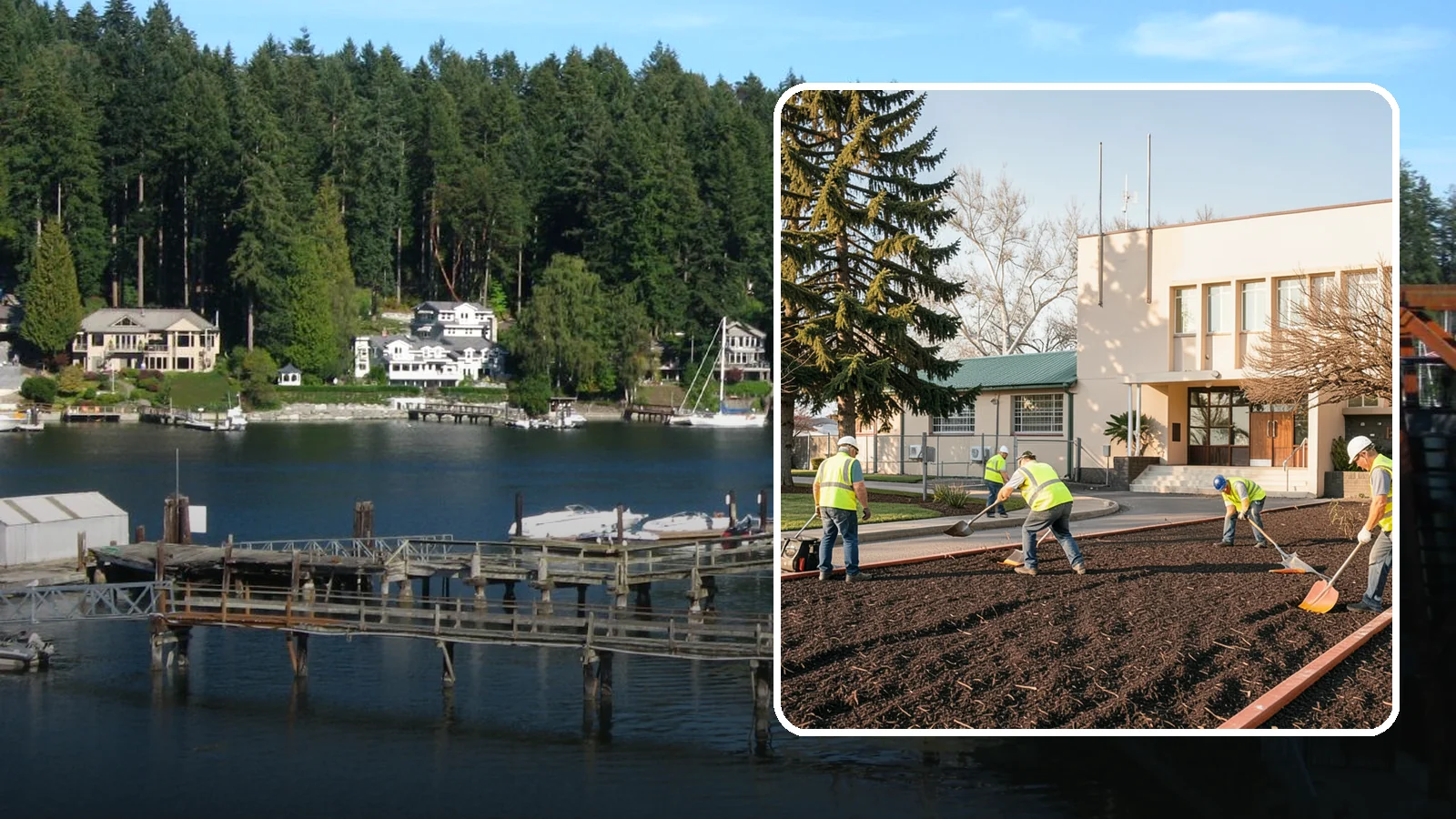 Municipal Bark Installation in Gig Harbor, Pierce County, WA - We supply and install fresh bark across public beds, medians, and park landscapes to suppress weeds and refresh appearance for...