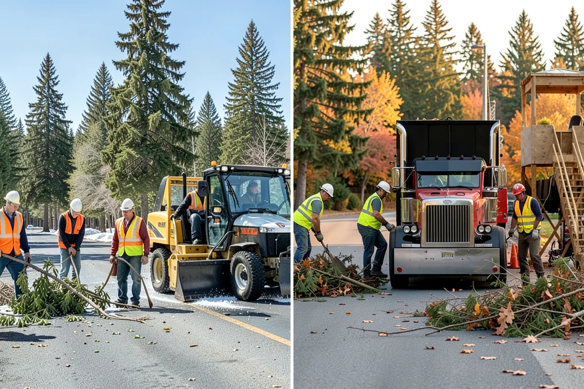 Municipal Bark Installation in Gig Harbor, Pierce County, WA - We measure beds and confirm bark type, color, and target depth