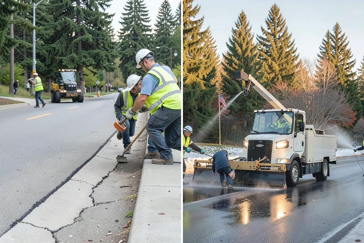 Municipal Bark Installation in Gold Bar, Snohomish County, WA - We measure beds and confirm bark type, color, and target depth