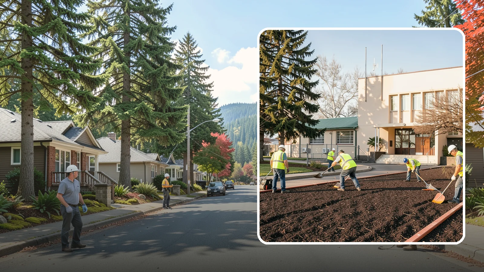 Municipal Bark Installation in Hunts Point, King County, WA - We supply and install fresh bark across public beds, medians, and park landscapes to suppress weeds and refresh appearance for...