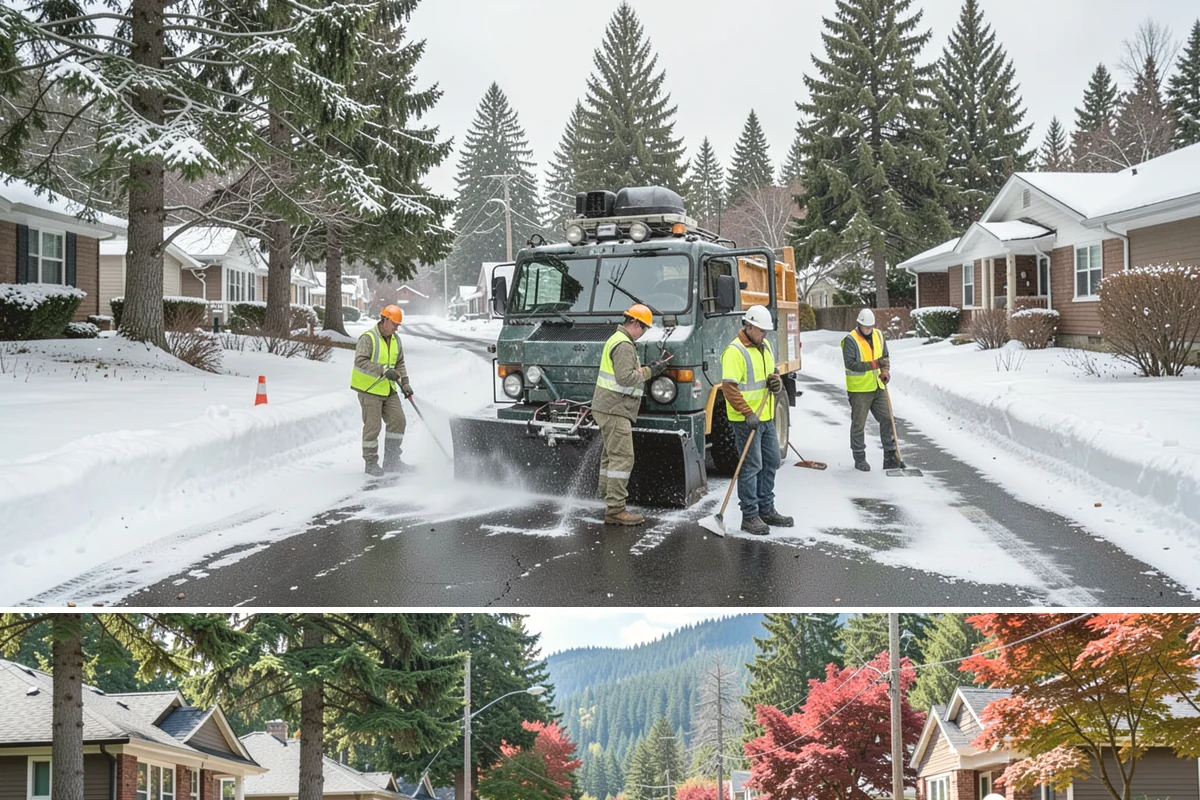 Municipal Bark Installation in Hunts Point, King County, WA - Bark is best applied in spring to suppress the season's weed growth, with fall touch-ups keeping beds tidy through winter.