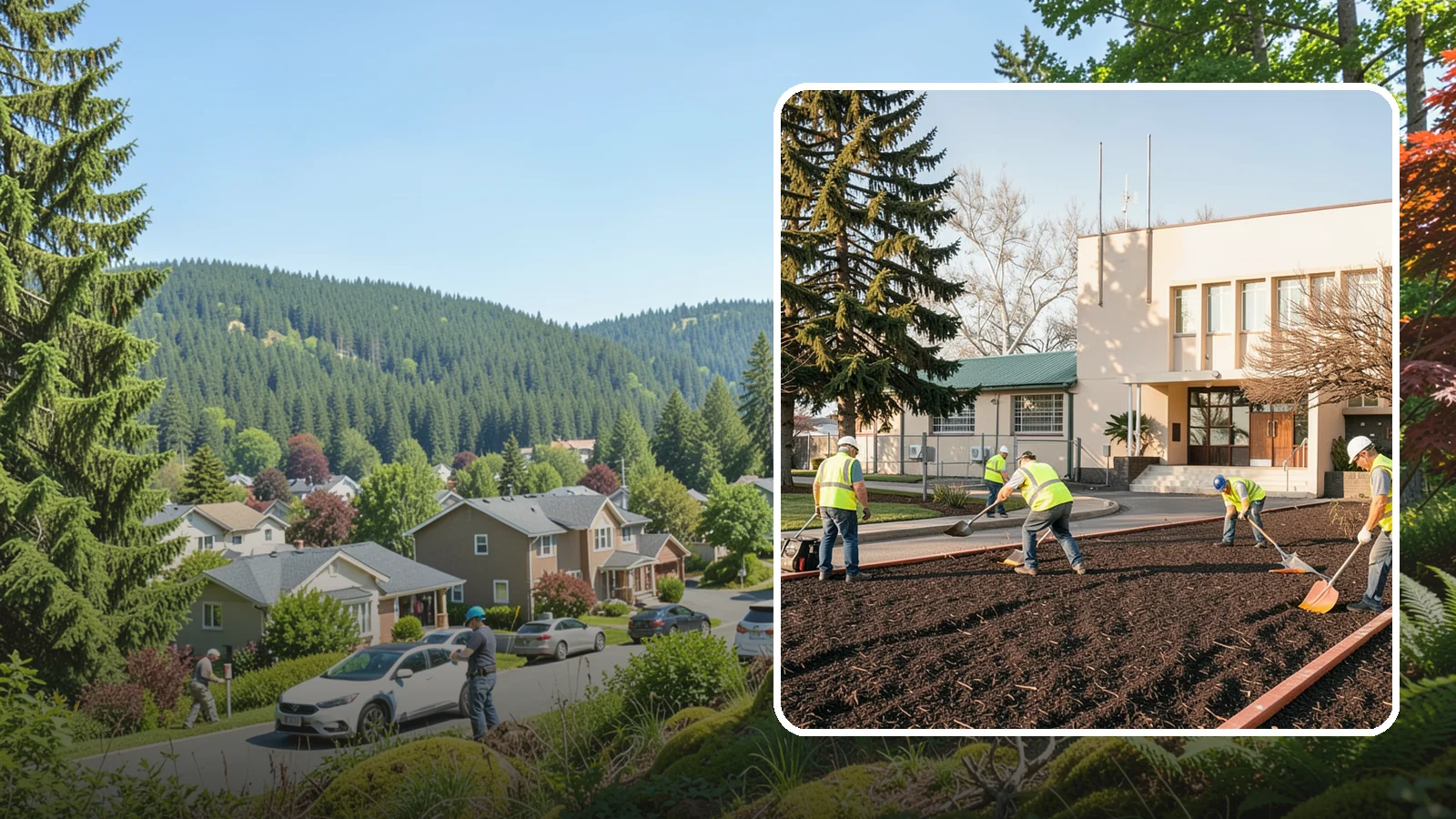 Municipal Bark Installation in Index, Snohomish County, WA - We supply and install fresh bark across public beds, medians, and park landscapes to suppress weeds and refresh appearance for...