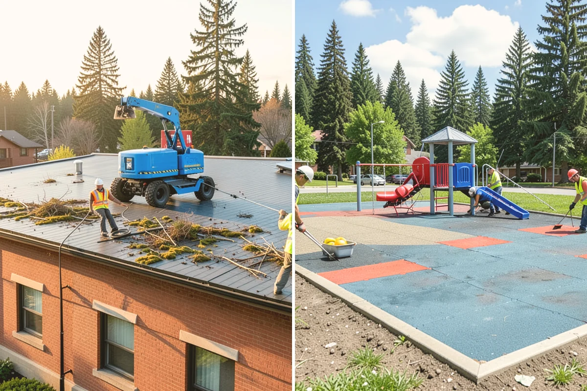 Municipal Bark Installation in Index, Snohomish County, WA - We measure beds and confirm bark type, color, and target depth