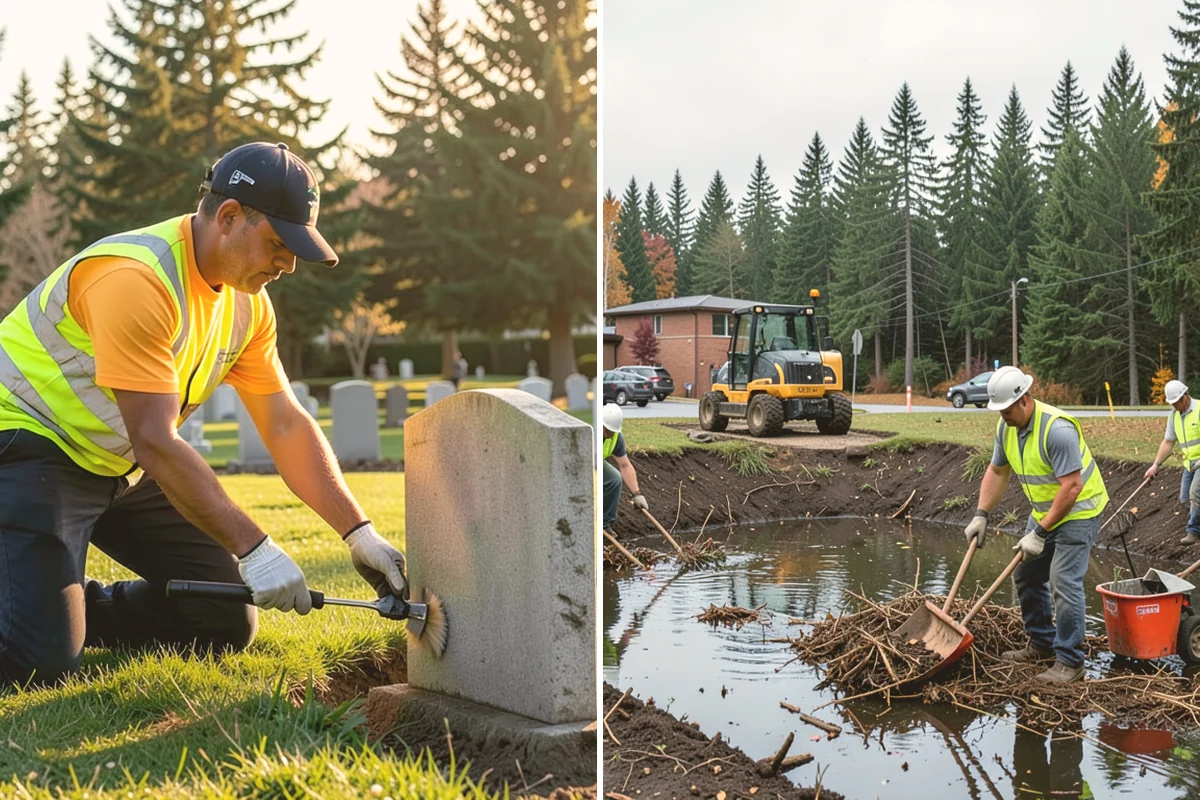 Municipal Bark Installation in Kirkland, King County, WA - We measure beds and confirm bark type, color, and target depth