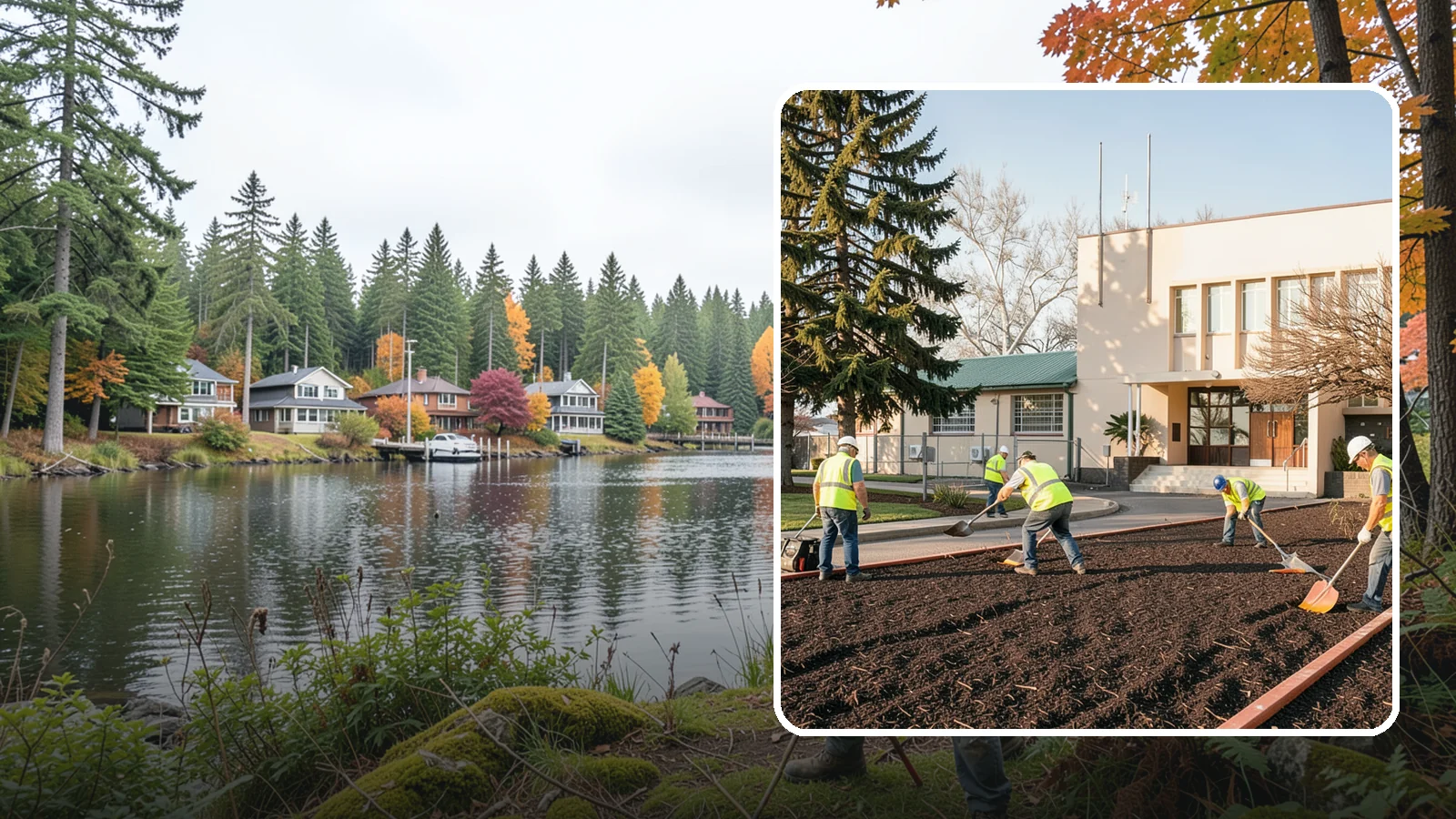 Municipal Bark Installation in La Conner, Skagit County, WA - We supply and install fresh bark across public beds, medians, and park landscapes to suppress weeds and refresh appearance for...