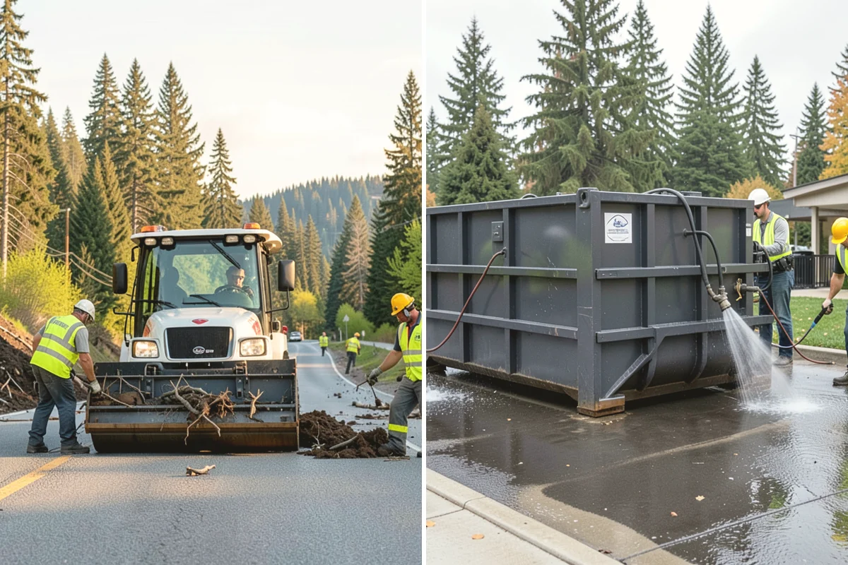 Municipal Bark Installation in La Conner, Skagit County, WA - We measure beds and confirm bark type, color, and target depth