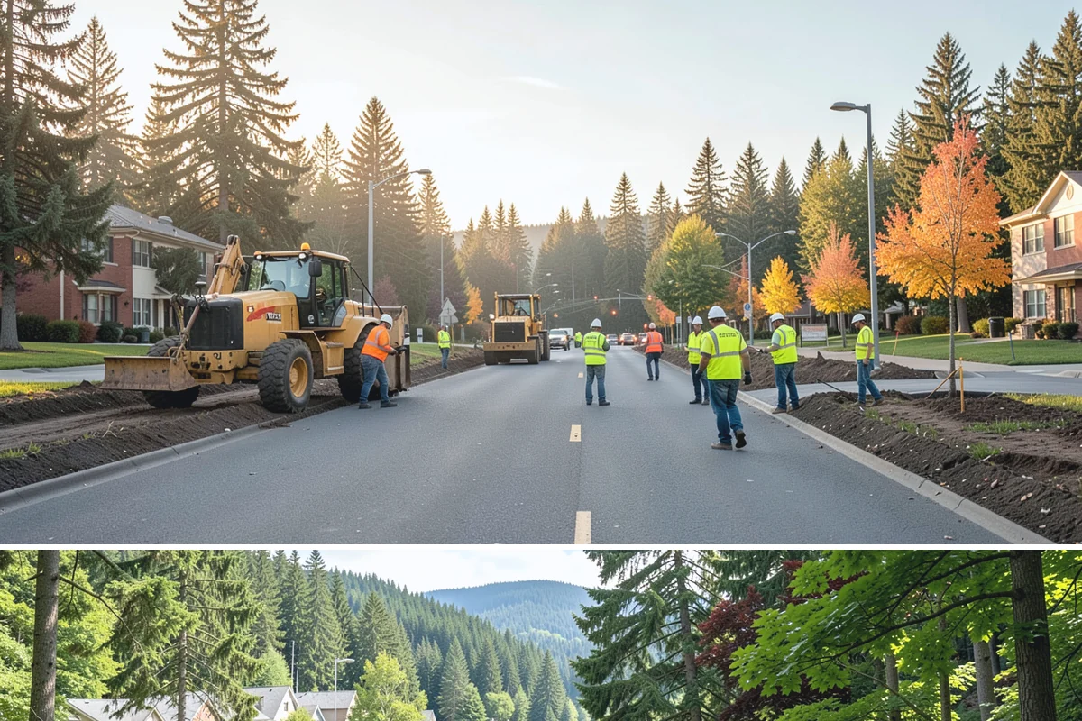 Municipal Bark Installation in Lake Forest Park, King County, WA - Bark is best applied in spring to suppress the season's weed growth, with fall touch-ups keeping beds tidy through winter.