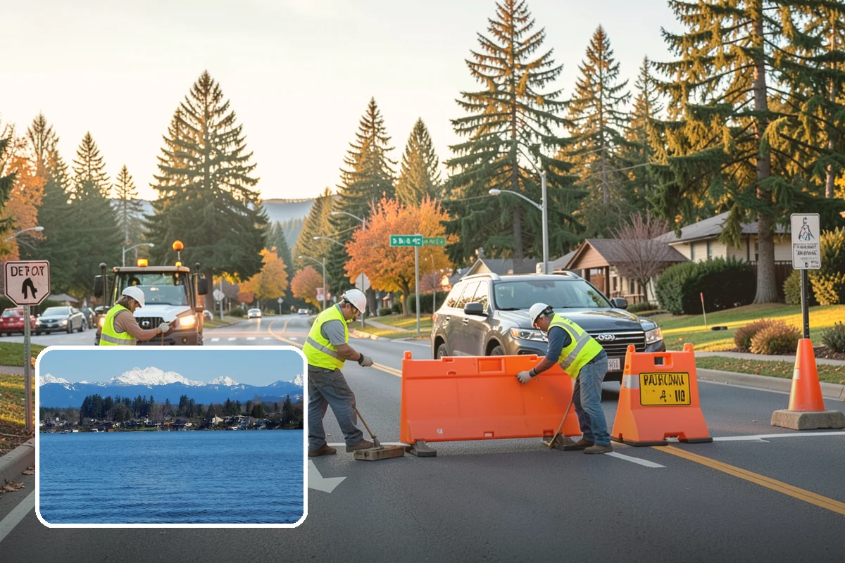 Municipal Bark Installation in Lake Stevens, Snohomish County, WA - Uniform bark depth improves the appearance of public landscapes