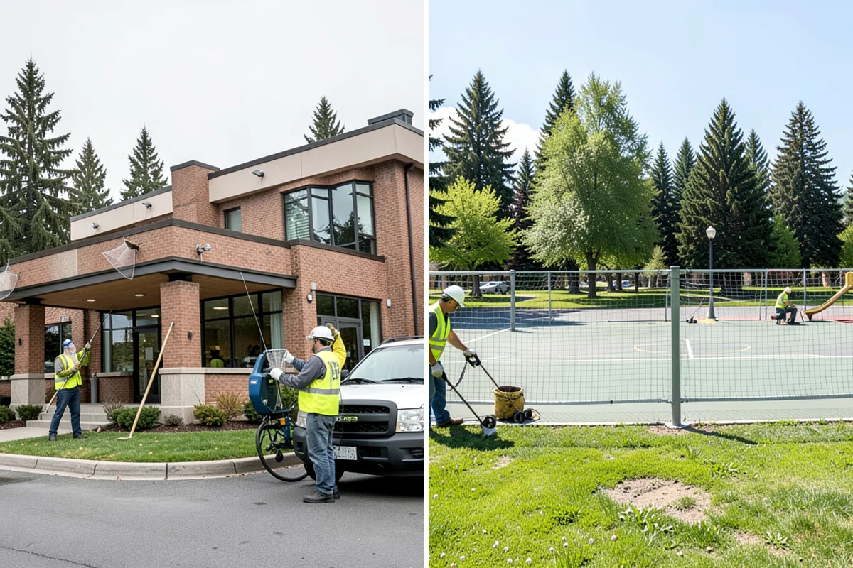 Municipal Bark Installation in Lakewood, Pierce County, WA - We measure beds and confirm bark type, color, and target depth