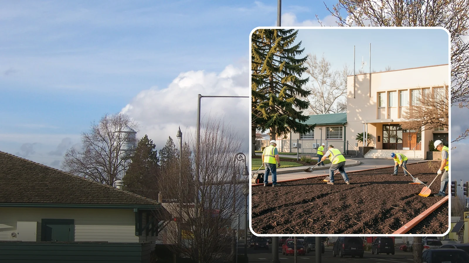 Municipal Bark Installation in Marysville, Snohomish County, WA - We supply and install fresh bark across public beds, medians, and park landscapes to suppress weeds and refresh appearance for...