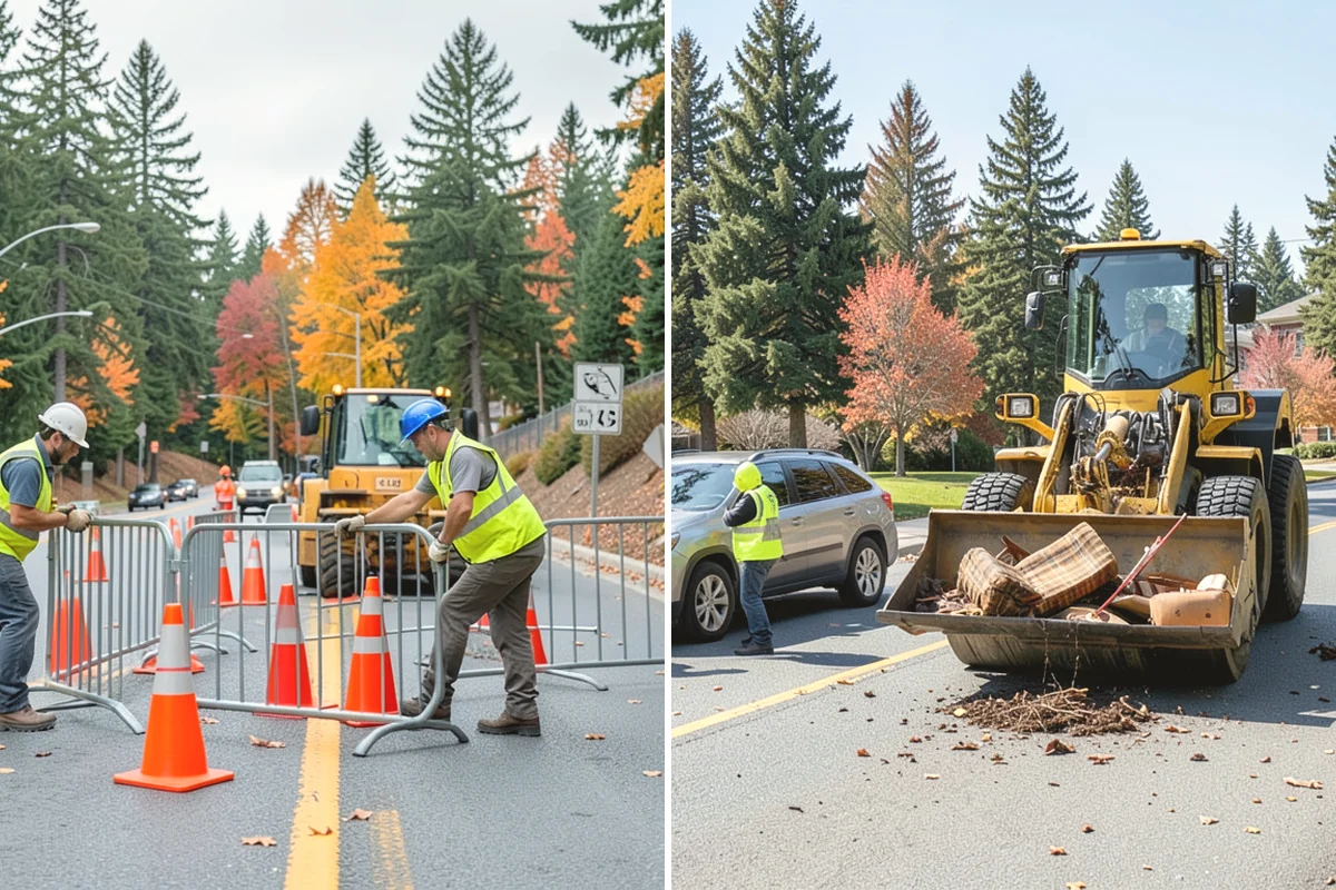 Municipal Bark Installation in Mercer Island, King County, WA - We measure beds and confirm bark type, color, and target depth