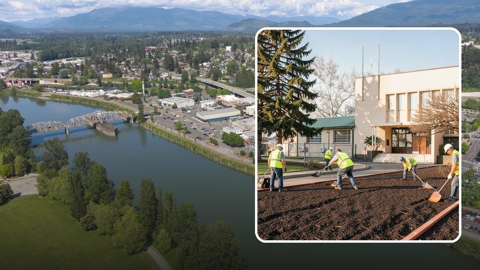 Municipal Bark Installation in Mount Vernon, Skagit County, WA - We supply and install fresh bark across public beds, medians, and park landscapes to suppress weeds and refresh appearance for...