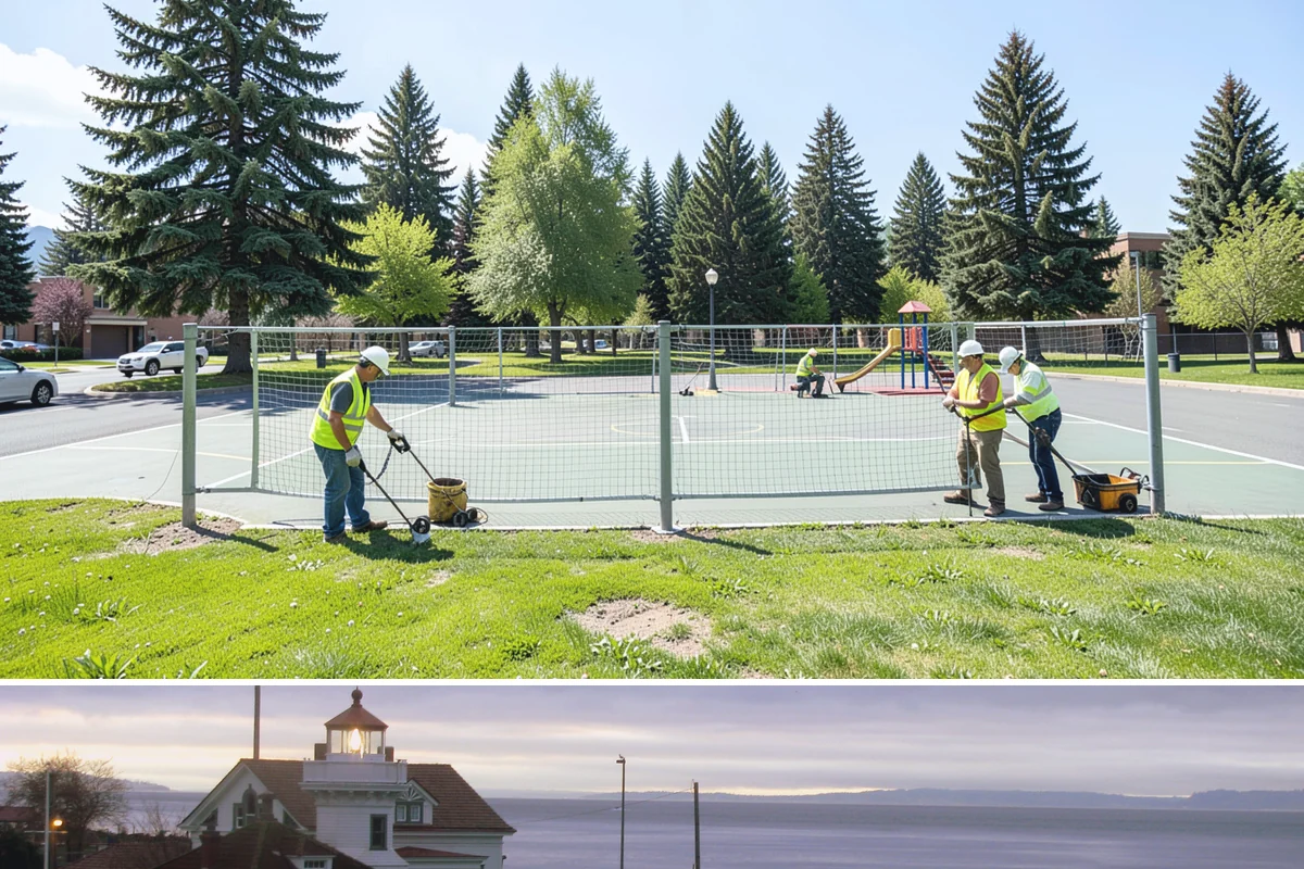 Municipal Bark Installation in Mukilteo, Snohomish County, WA - Bark is best applied in spring to suppress the season's weed growth, with fall touch-ups keeping beds tidy through winter.