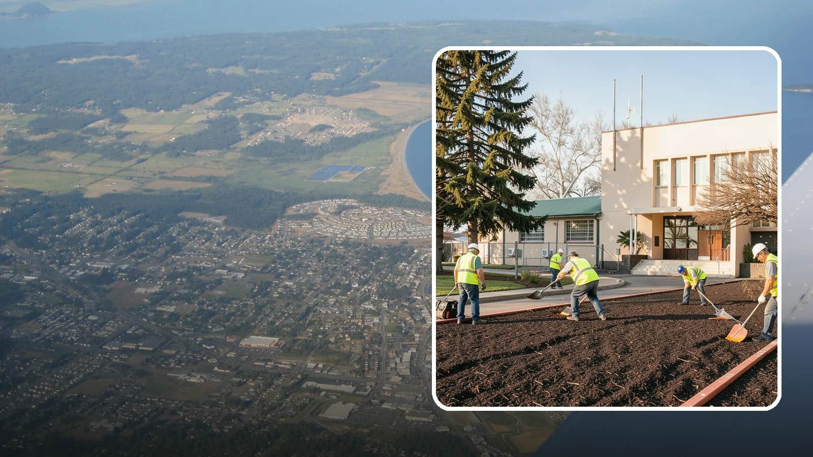 Municipal Bark Installation in Oak Harbor, Island County, WA - We supply and install fresh bark across public beds, medians, and park landscapes to suppress weeds and refresh appearance for...
