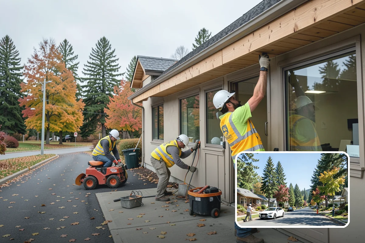 Municipal Bark Installation in Orting, Pierce County, WA - Uniform bark depth improves the appearance of public landscapes
