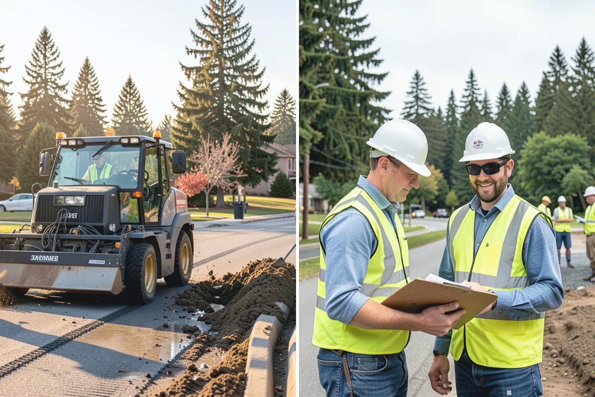 Municipal Bark Installation in Renton, King County, WA - We measure beds and confirm bark type, color, and target depth