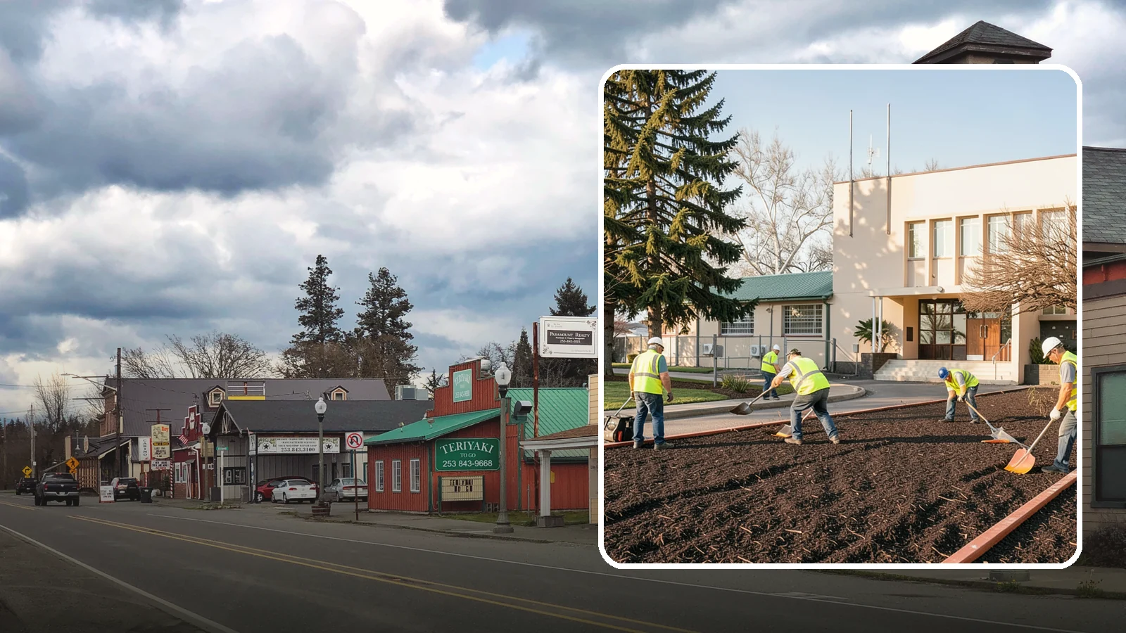 Municipal Bark Installation in Roy, Pierce County, WA - We supply and install fresh bark across public beds, medians, and park landscapes to suppress weeds and refresh appearance for...