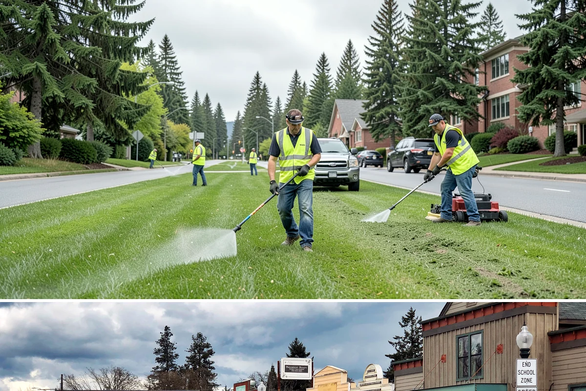 Municipal Bark Installation in Roy, Pierce County, WA - Bark is best applied in spring to suppress the season's weed growth, with fall touch-ups keeping beds tidy through winter.