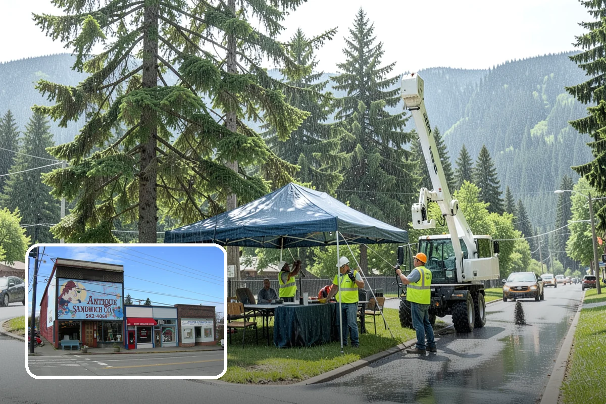 Municipal Bark Installation in Ruston, Pierce County, WA - Uniform bark depth improves the appearance of public landscapes