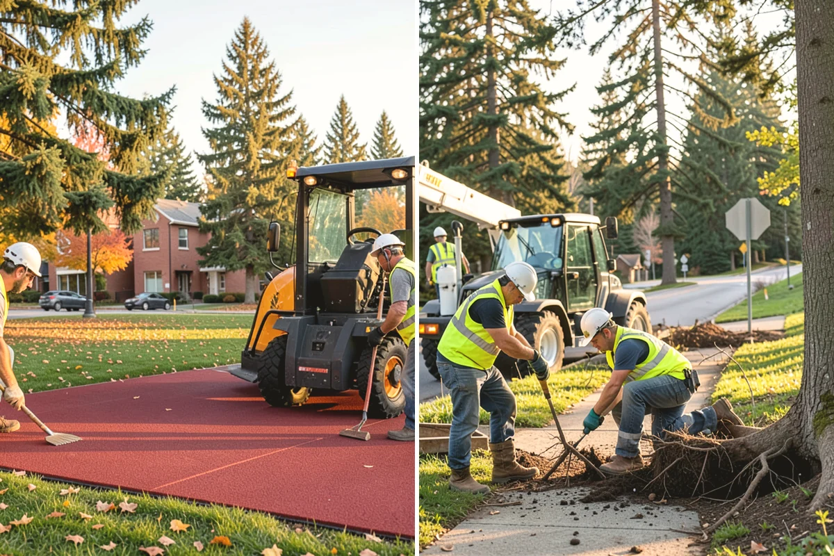 Municipal Bark Installation in Ruston, Pierce County, WA - We measure beds and confirm bark type, color, and target depth
