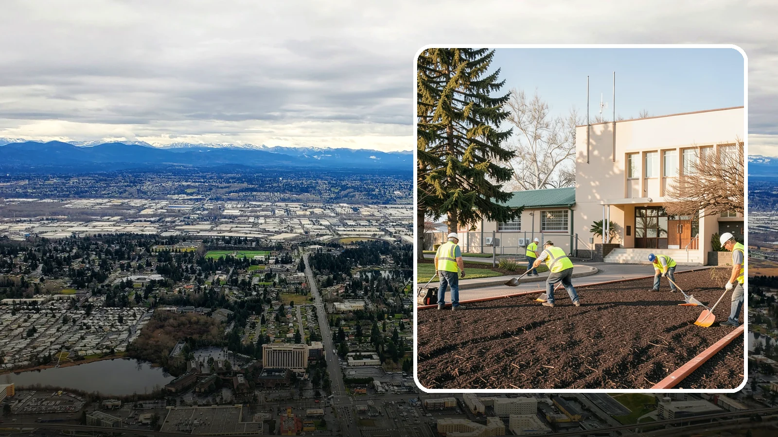 Municipal Bark Installation in SeaTac, King County, WA - We supply and install fresh bark across public beds, medians, and park landscapes to suppress weeds and refresh appearance for...