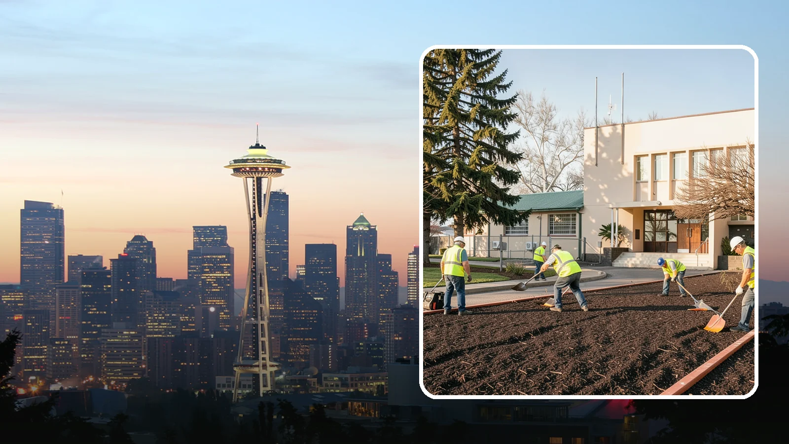 Municipal Bark Installation in Seattle, King County, WA - We supply and install fresh bark across public beds, medians, and park landscapes to suppress weeds and refresh appearance for...