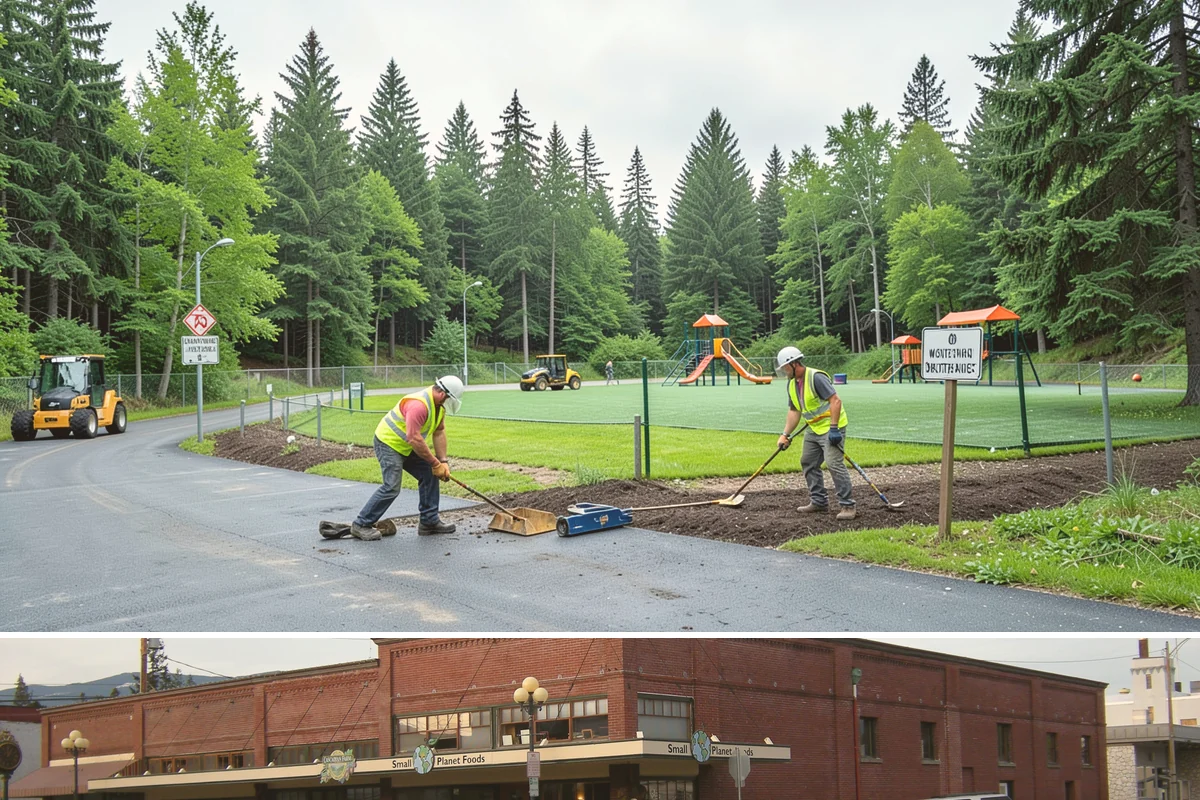 Municipal Bark Installation in Sedro-Woolley, Skagit County, WA - Bark is best applied in spring to suppress the season's weed growth, with fall touch-ups keeping beds tidy through winter.