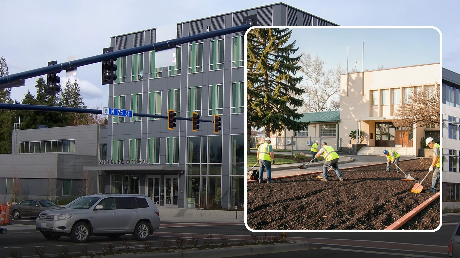 Municipal Bark Installation in Shoreline, King County, WA - We supply and install fresh bark across public beds, medians, and park landscapes to suppress weeds and refresh appearance for...