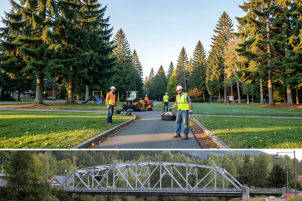 Municipal Bark Installation in Skykomish, King County, WA - Bark is best applied in spring to suppress the season's weed growth, with fall touch-ups keeping beds tidy through winter.