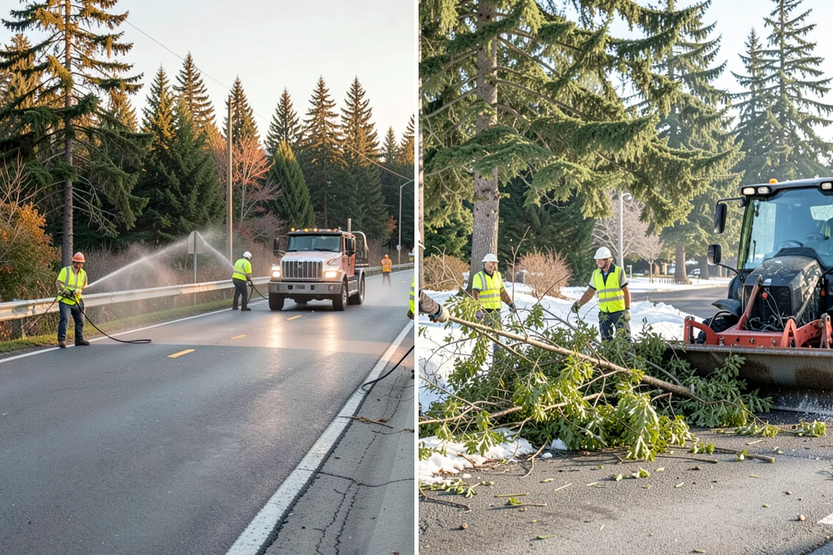 Municipal Bark Installation in Snoqualmie, King County, WA - We measure beds and confirm bark type, color, and target depth