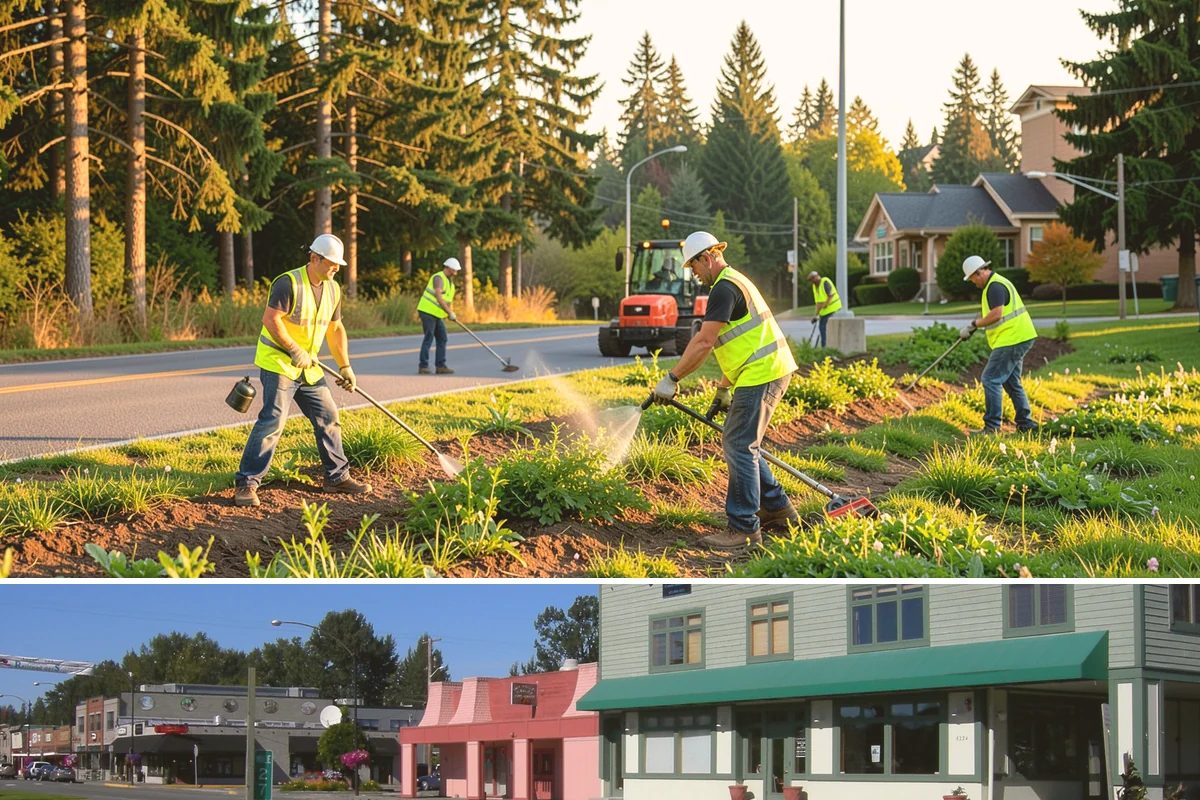 Municipal Bark Installation in Snoqualmie, King County, WA - Bark is best applied in spring to suppress the season's weed growth, with fall touch-ups keeping beds tidy through winter.
