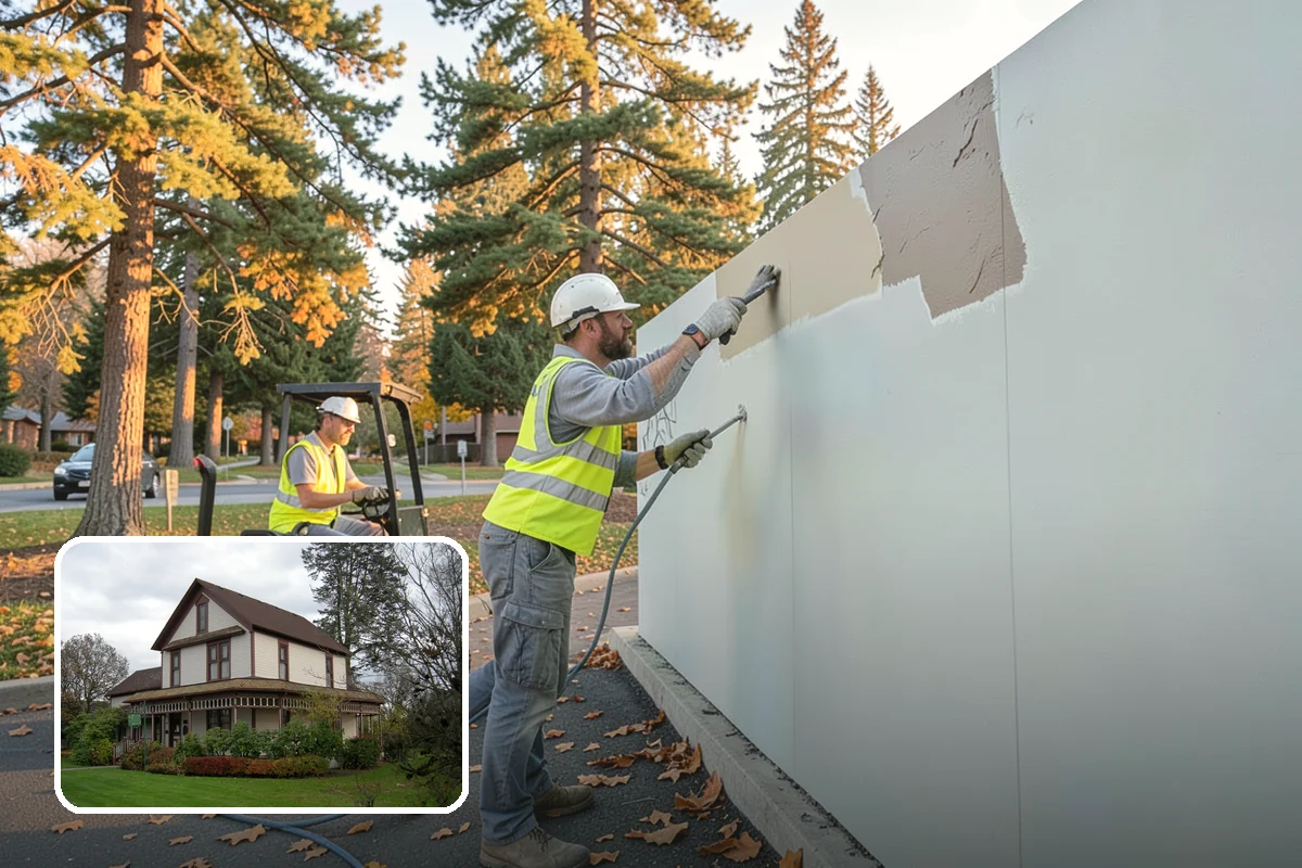 Municipal Bark Installation in Sumner, Pierce County, WA - Uniform bark depth improves the appearance of public landscapes