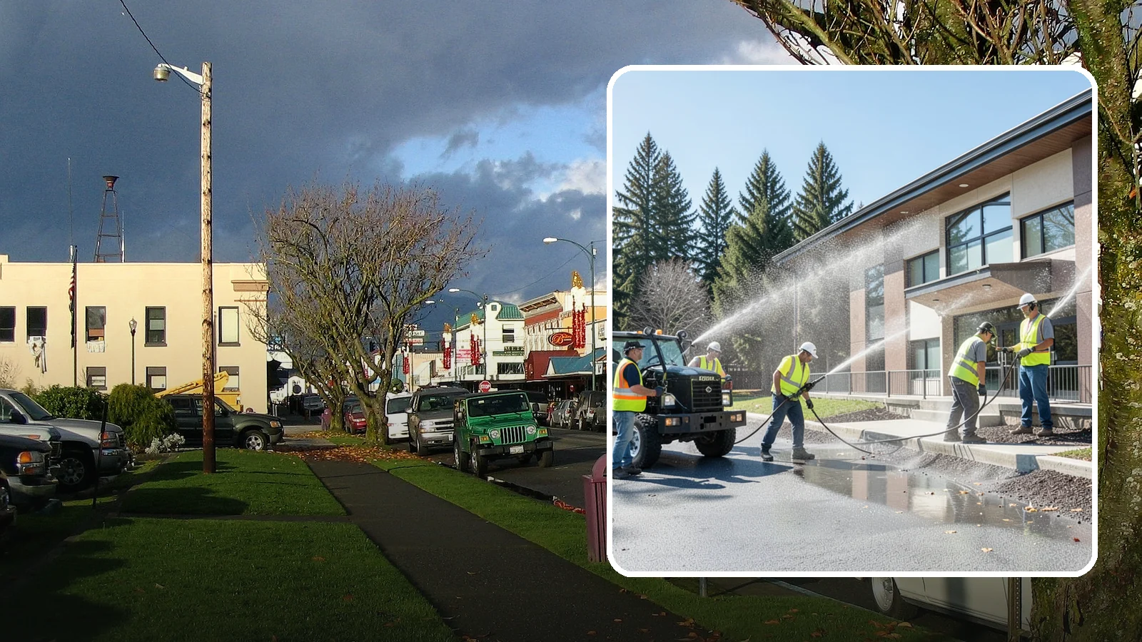 Municipal Building Washing in Arlington, Snohomish County, WA - We wash public building exteriors to remove mildew, algae, and grime using safe methods for Western Washington civic facilities.