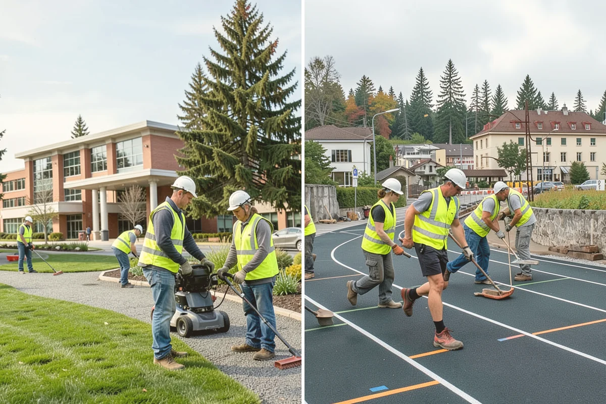Municipal Building Washing in Bellevue, King County, WA - We evaluate substrates and select appropriate cleaning methods
