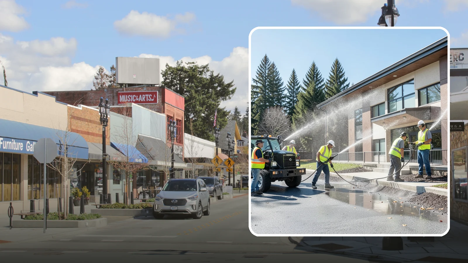 Municipal Building Washing in Bothell, King County, WA - We wash public building exteriors to remove mildew, algae, and grime using safe methods for Western Washington civic facilities.