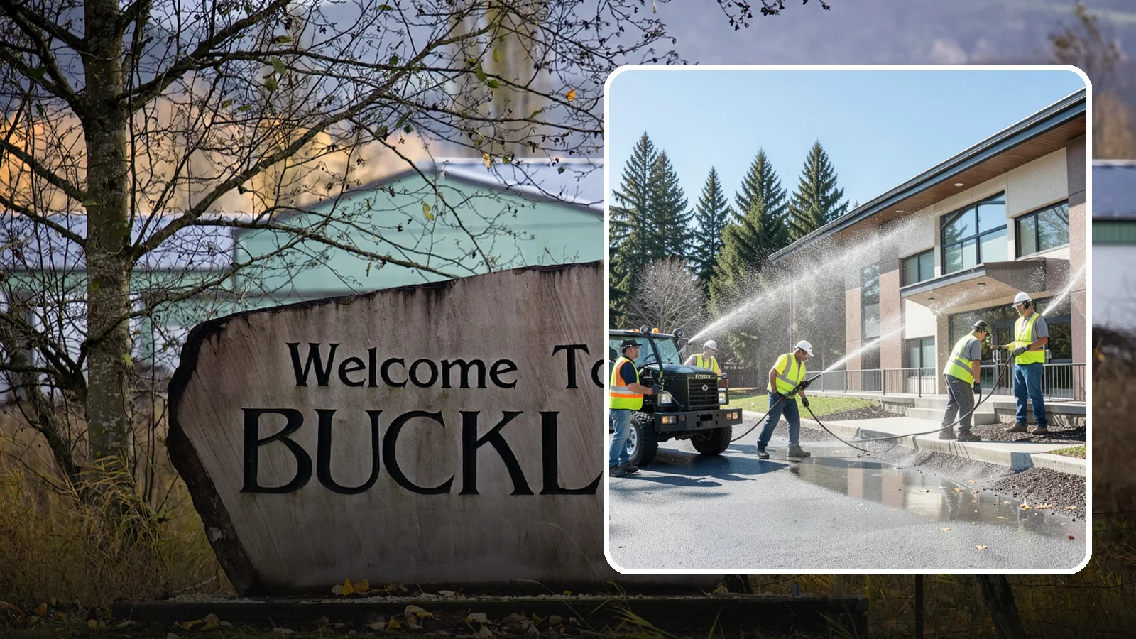 Municipal Building Washing in Buckley, Pierce County, WA - We wash public building exteriors to remove mildew, algae, and grime using safe methods for Western Washington civic facilities.